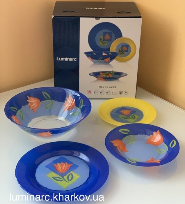 Столовий сервіз Luminarc Melys Azur 19 предметів (УЦІНКА) (N8510/1)