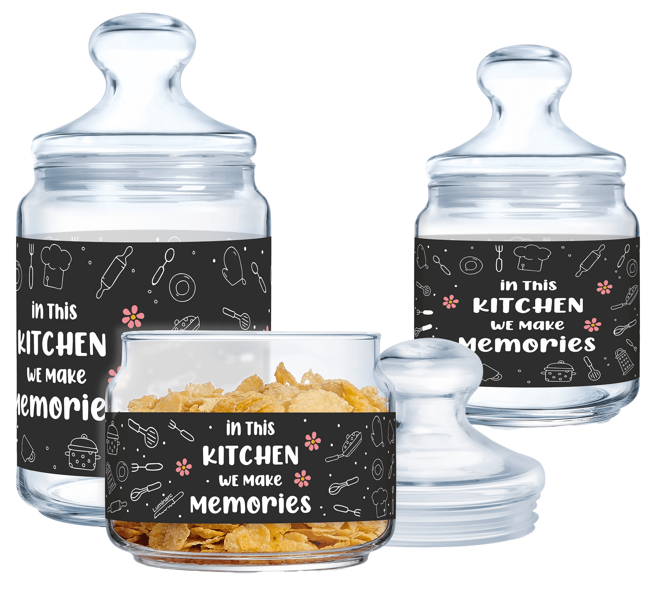 Заказать Набор банок Luminarc Club Kitchen Memories, 3х0.5, 0.75, 1 л в интернет магазине ar-ukraine по выгодной цене недорого, оптом и розница.