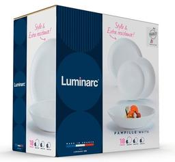 Сервіз Luminarc Pampille White, 18 предметів Q6153