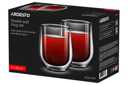 Набір чашок з подвійними стінками Ardesto 320 мл 2 шт AR2637BR
