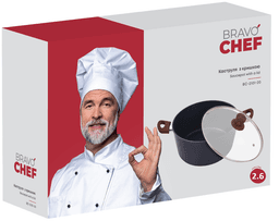 Каструля Bravo Chef класична 20 см (2.6 л) з кришкою BC-2101-20